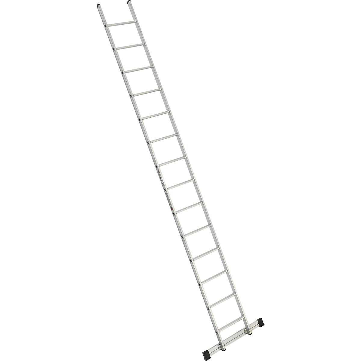 Lean to rung ladder – euroline, width 410 mm, 14 rungs with beam-1