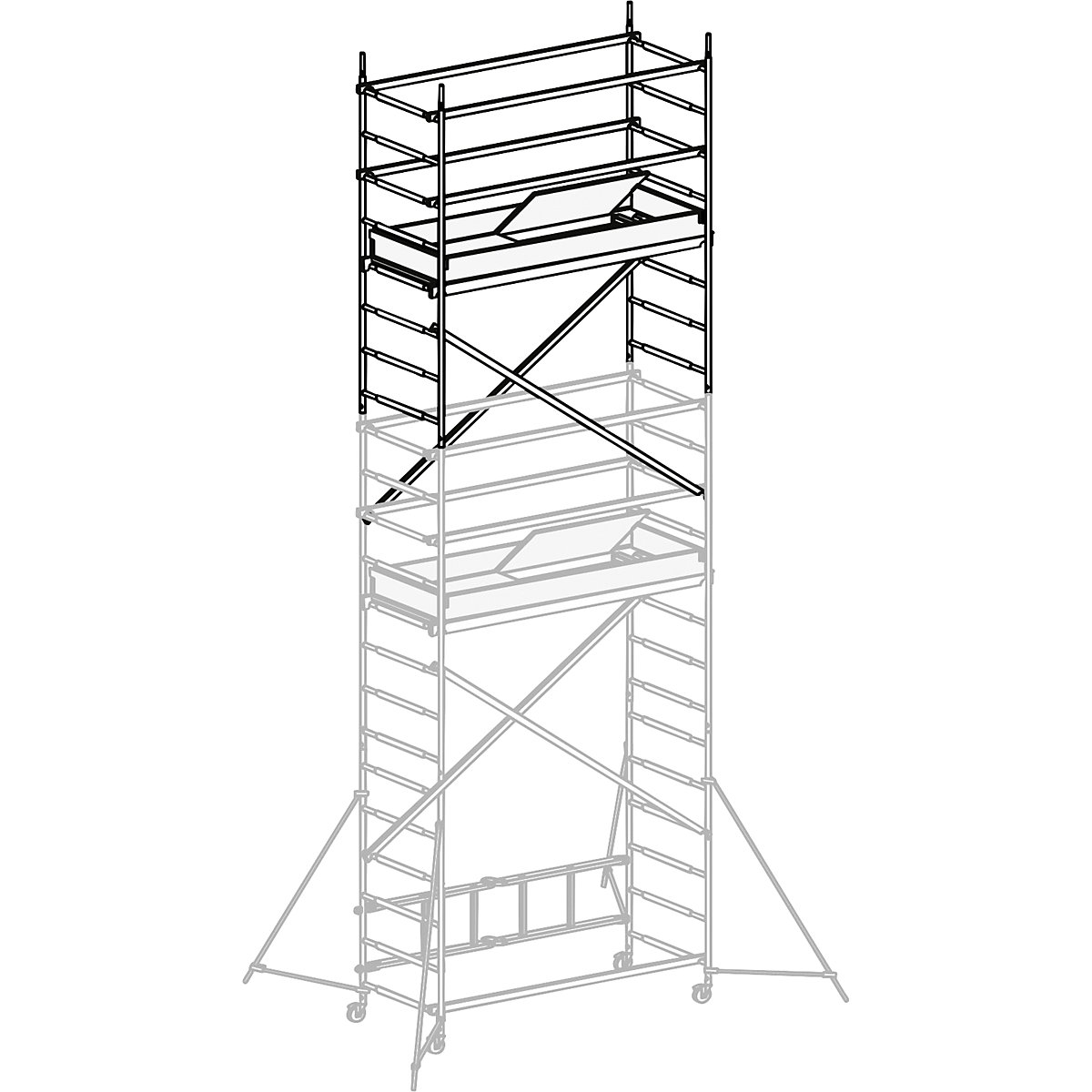 ALUPRO CONCEPT modular access tower – HYMER (Product illustration 2)-1