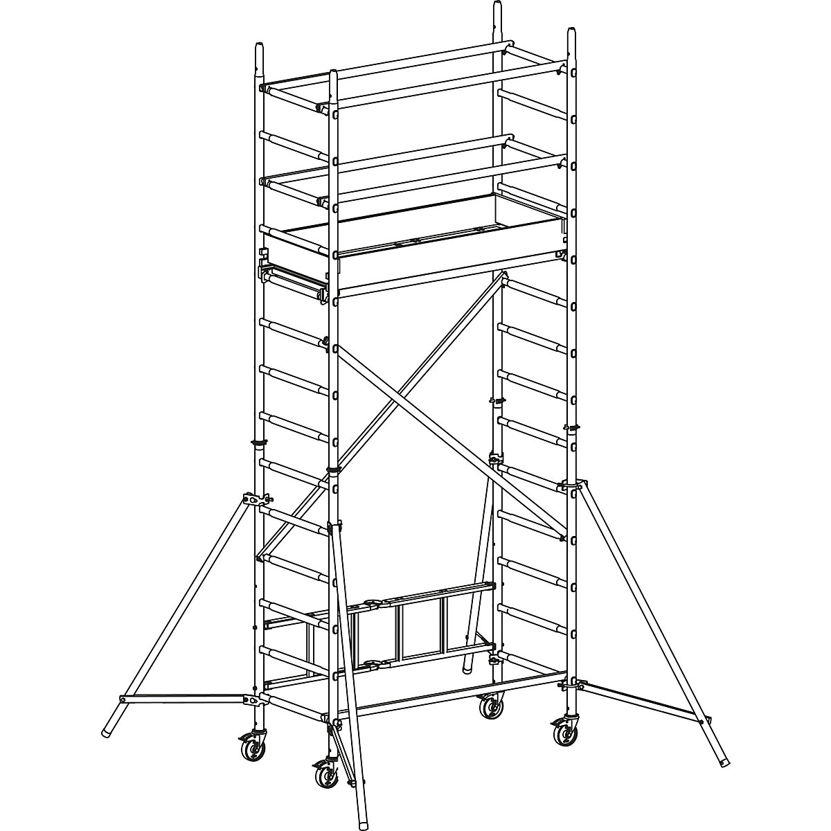 ALUPRO CONCEPT modular access tower – HYMER (Product illustration 4)-3