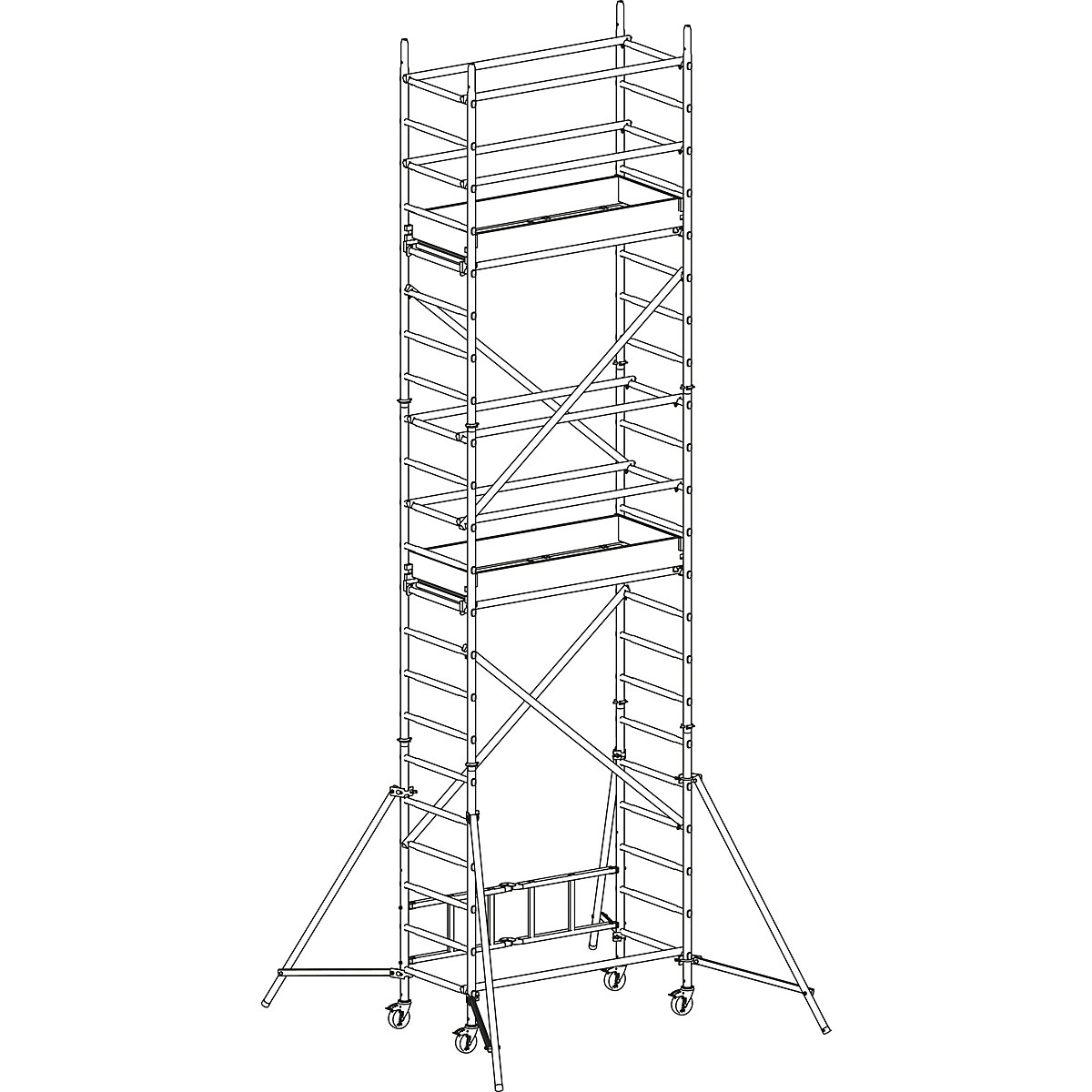 ALUPRO CONCEPT modular access tower – HYMER (Product illustration 4)-3
