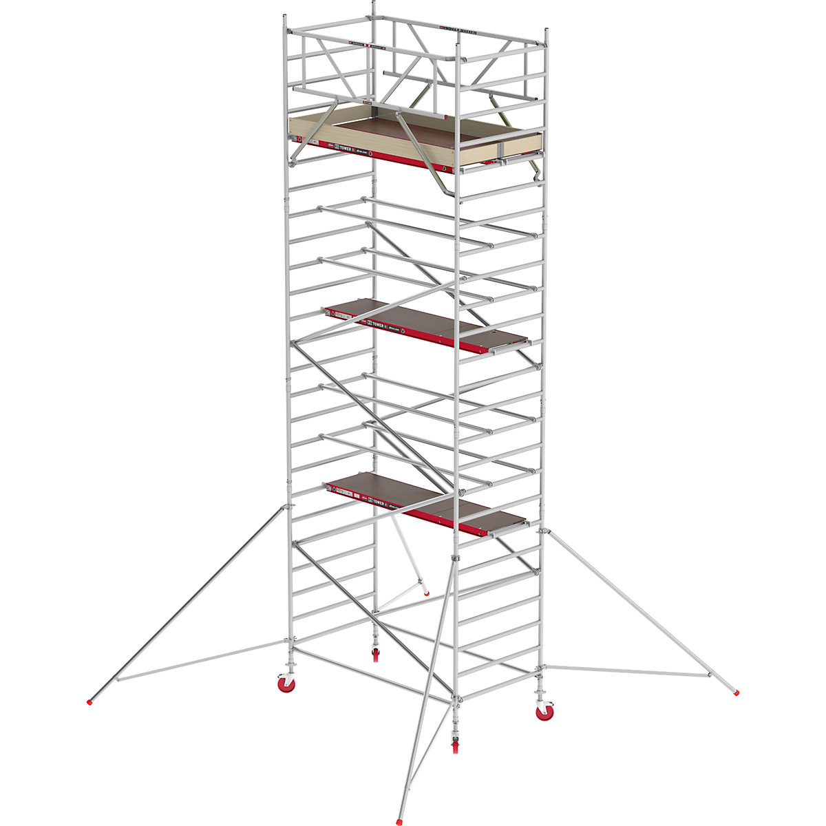 RS TOWER 42 wide mobile access tower – Altrex, wooden platform, length 1.85 m, working height 8.20 m-3