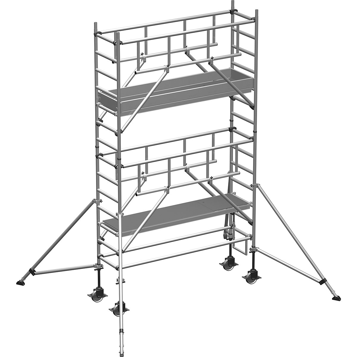 S-PLUS mobile access tower – ZARGES, platform 1.80 x 0.60 m, working height 5.35 m