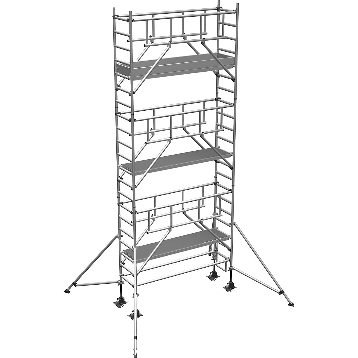 S-PLUS mobile access tower – ZARGES, platform 1.80 x 0.60 m, working height 7.30 m