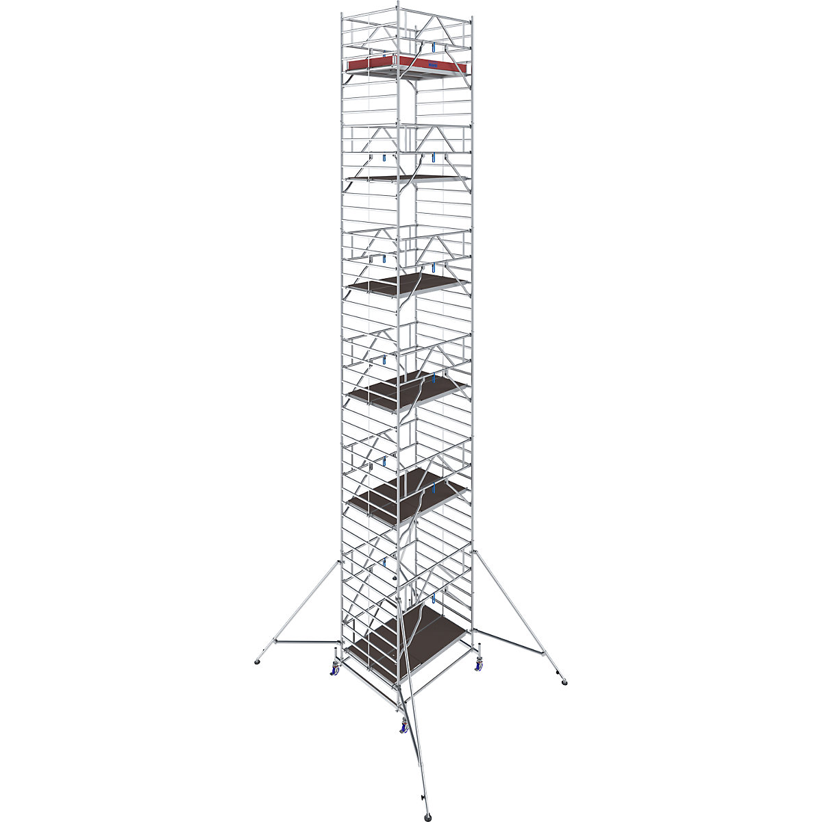 STABILO Series 50 mobile access tower – KRAUSE, platform length 2 m, working height 13.40 m-13