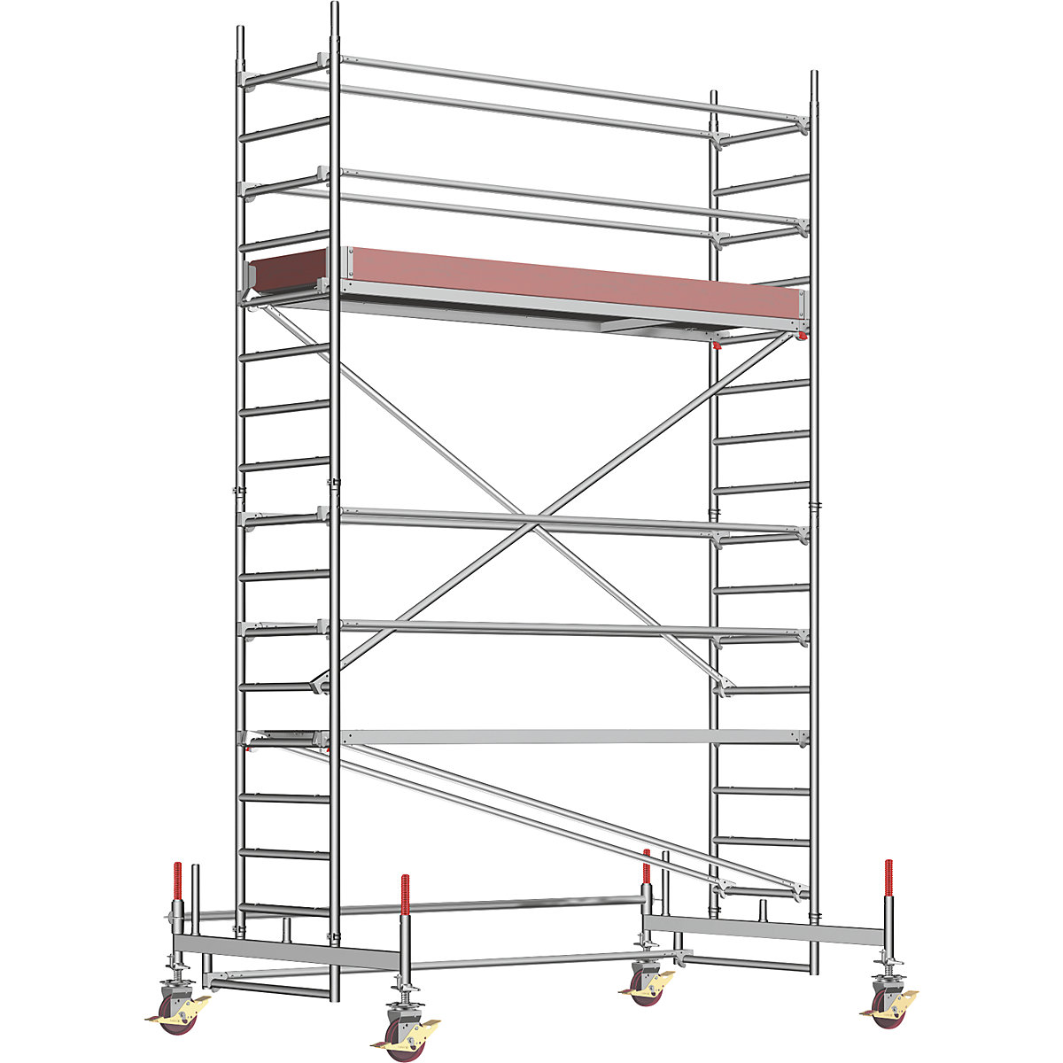 Universal mobile access tower – Layher, standard model, scaffolding height 4.58 m-4