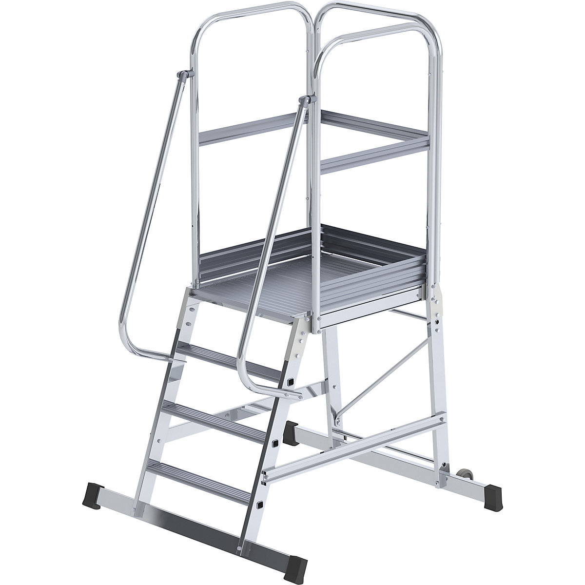 Aluminium mobile safety steps - eurokraft pro