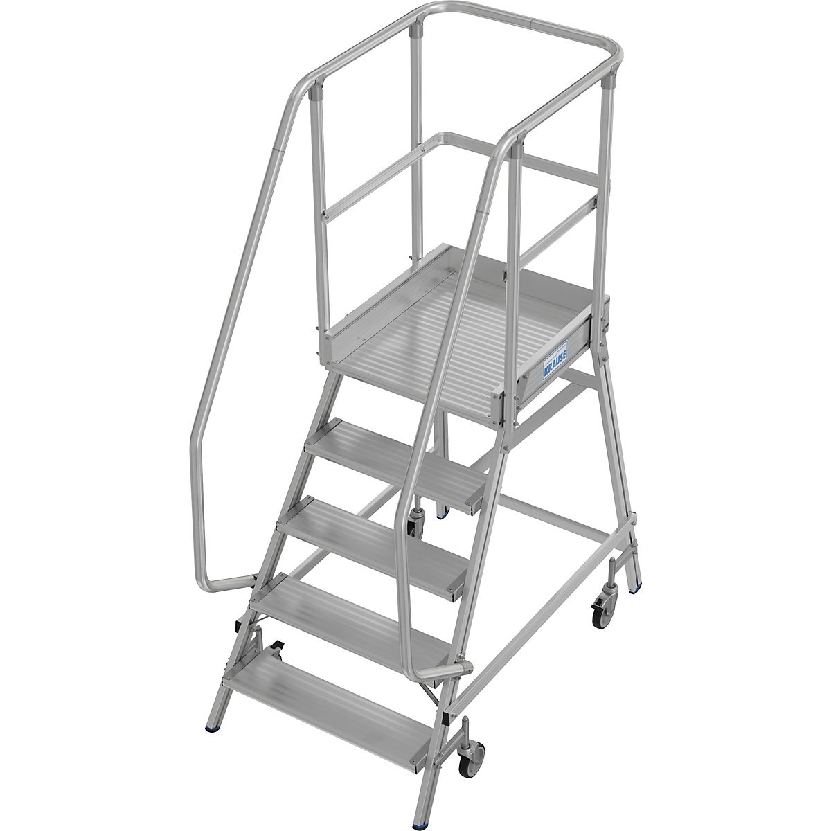 Mobile safety steps – KRAUSE, single sided access, 5 steps-9