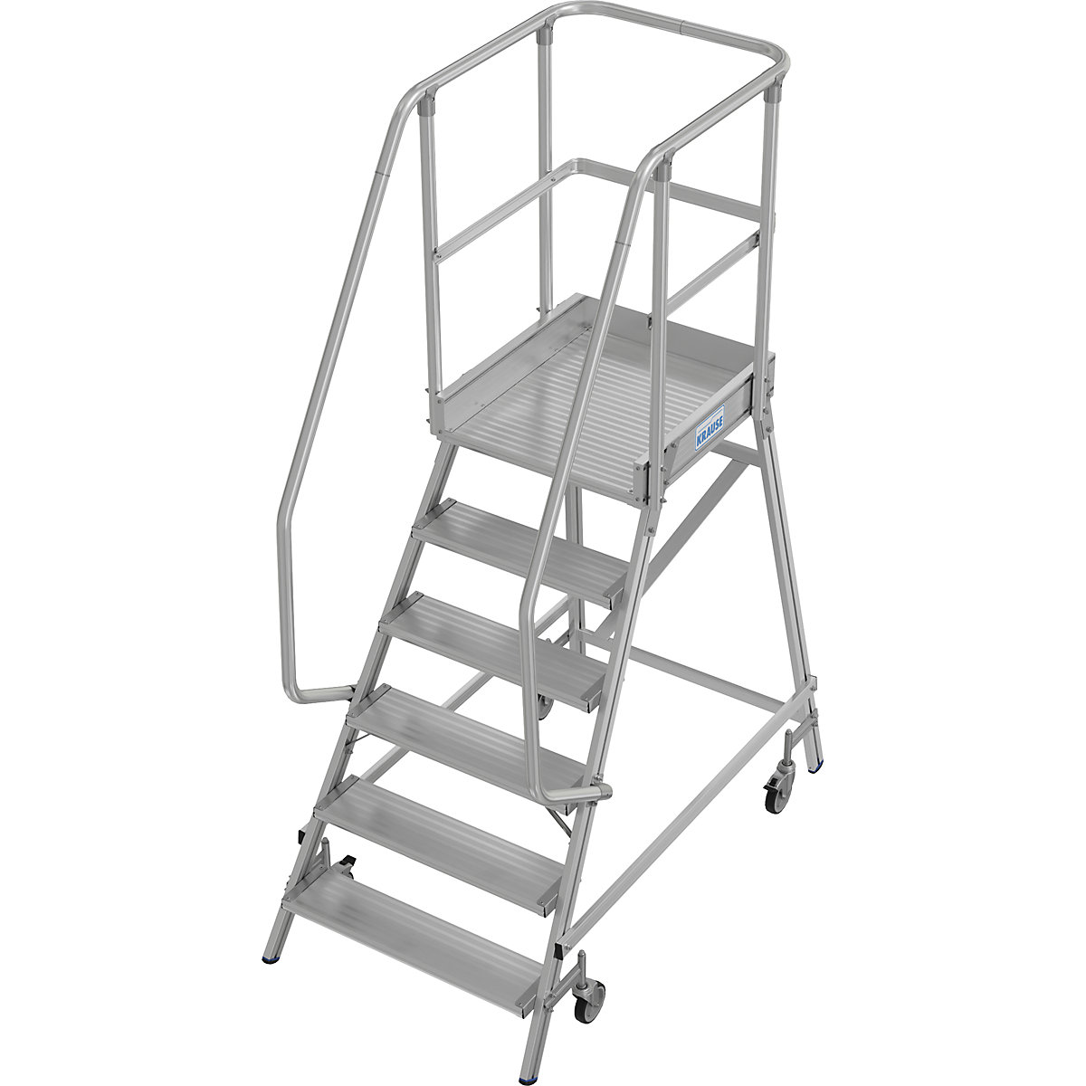 Mobile safety steps – KRAUSE, single sided access, 6 steps-7
