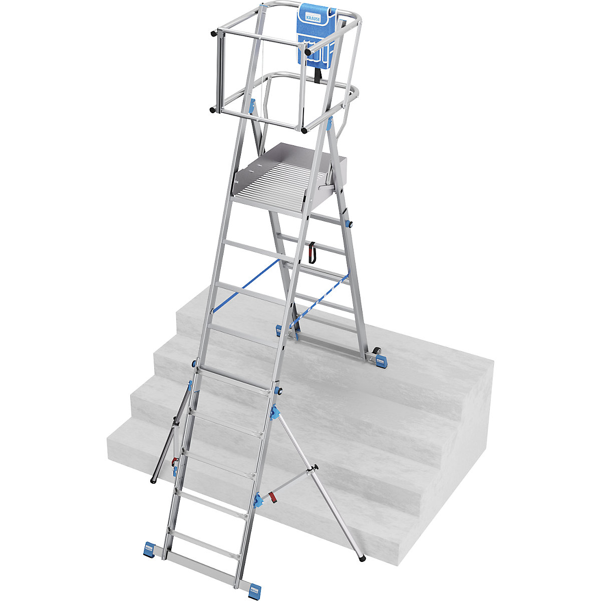 Telescopic mobile safety steps – KRAUSE (Product illustration 2)-1