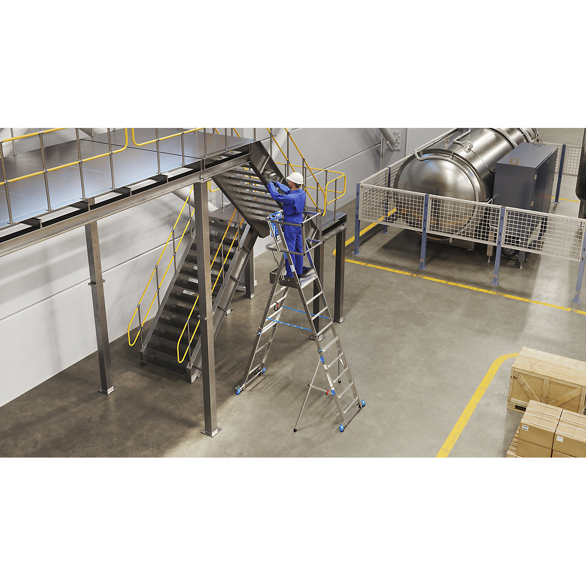 Telescopic mobile safety steps – KRAUSE (Product illustration 8)-7