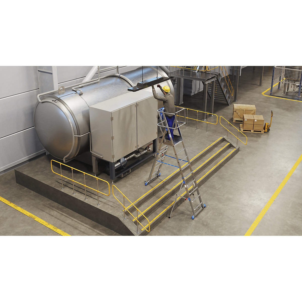 Telescopic mobile safety steps – KRAUSE (Product illustration 9)-8