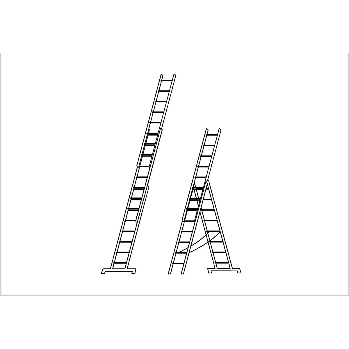 Aluminium multi-purpose ladder – HYMER (Product illustration 26)-25