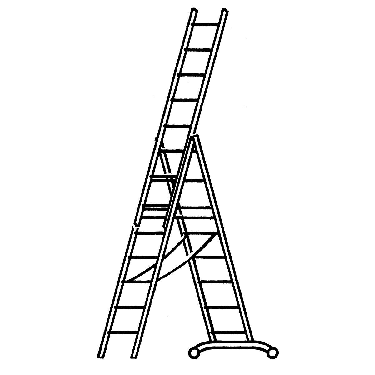 Aluminium multi-purpose ladder – HYMER (Product illustration 18)-17