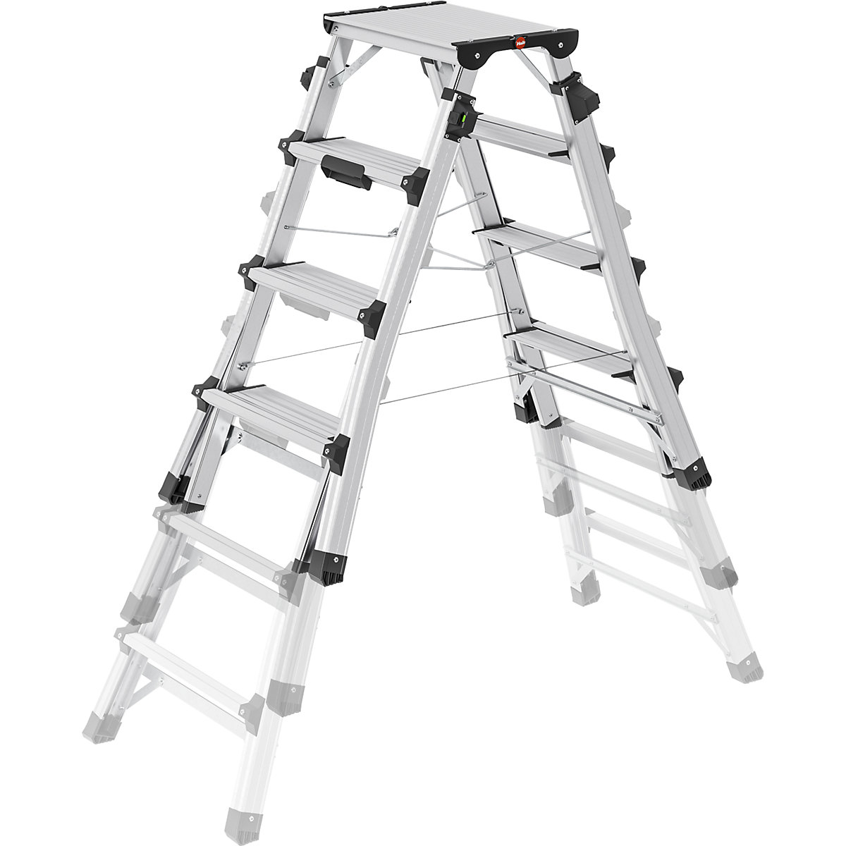 D100 TL telescopic folding ladder – Hailo (Product illustration 8)-7