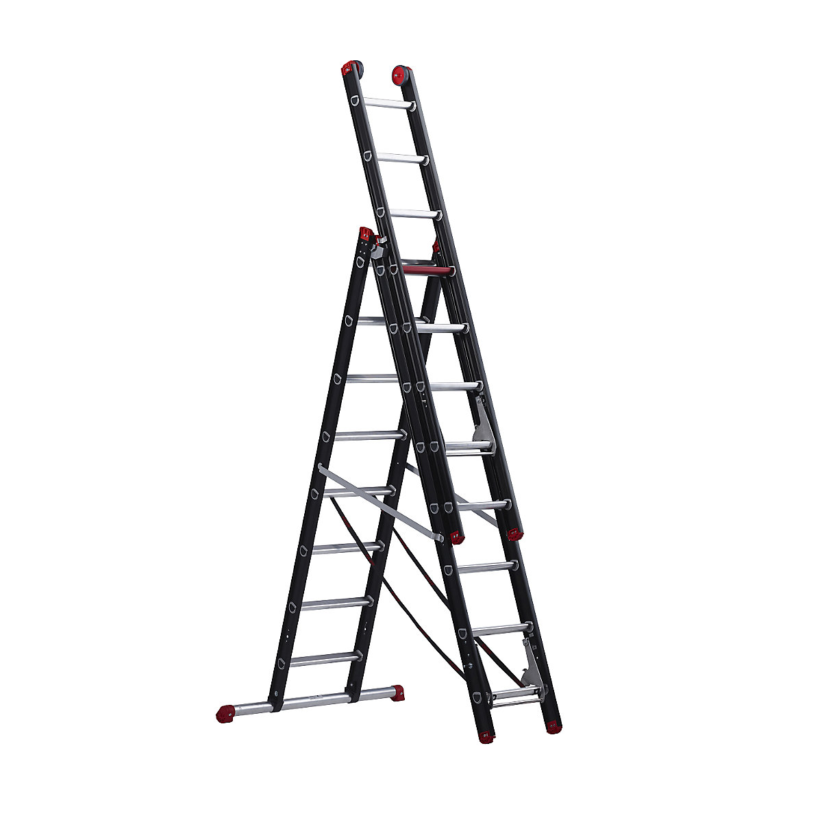 Bewusteloos uitlijning verbrand Altrex – Multi-purpose ladder, aluminium coated: 3-part, black |  KAISER+KRAFT