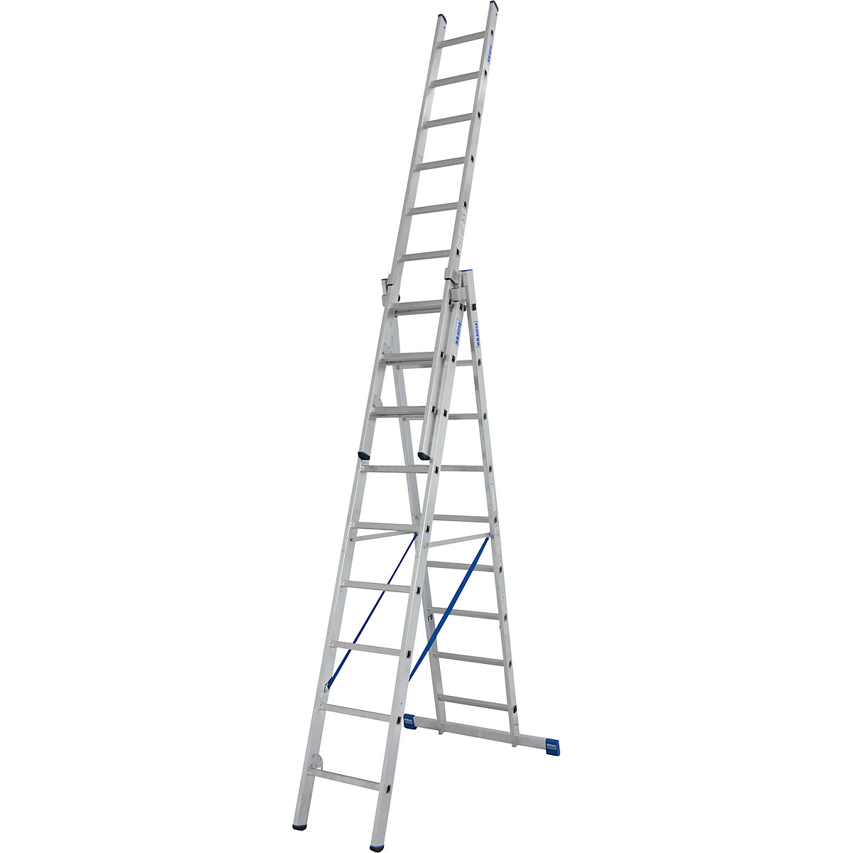 Multi-purpose ladder – KRAUSE, 3 parts, with removable ladder element, 3 x 9 rungs-9