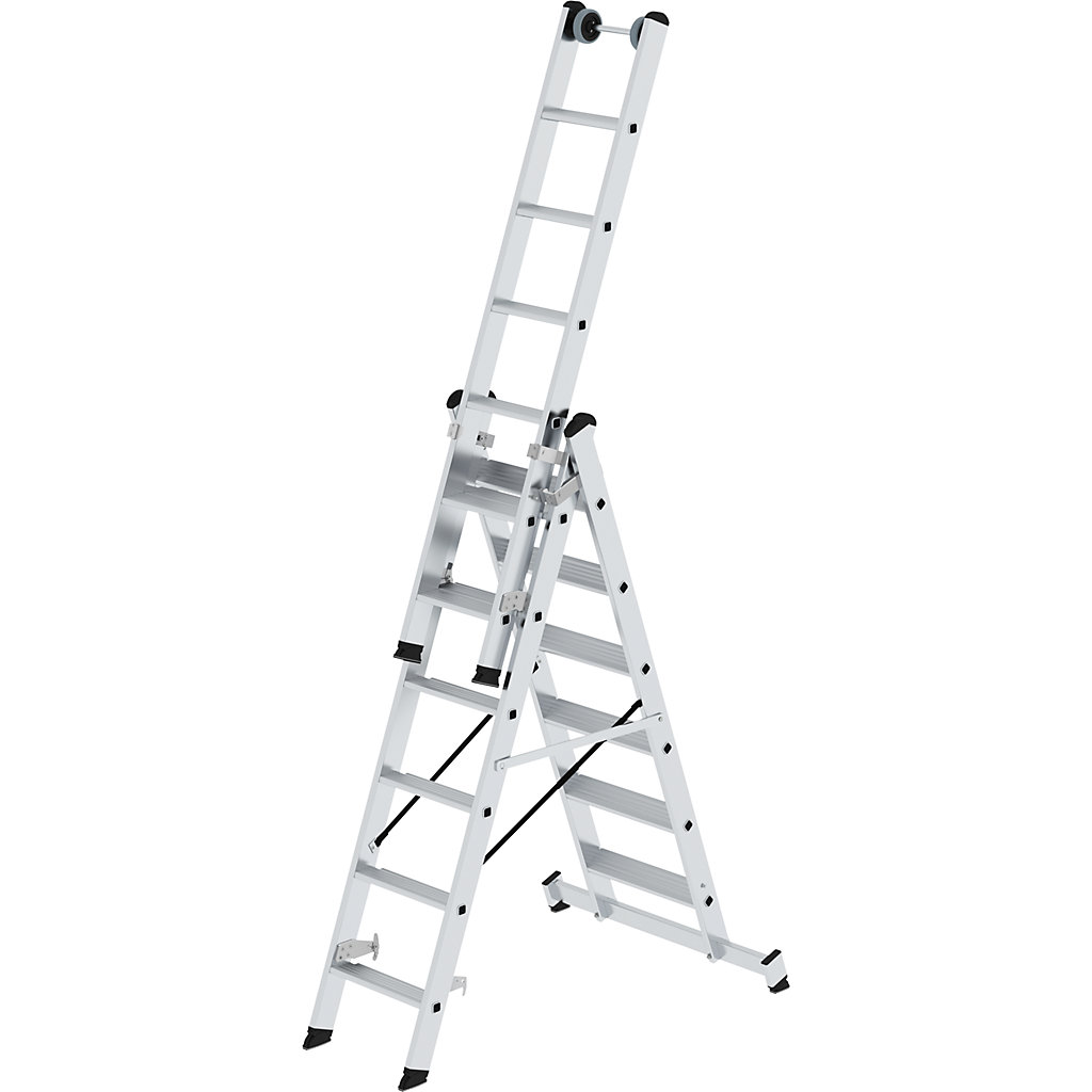 Multipurpose step ladder MUNK 3 section, with beam kaiserkraft