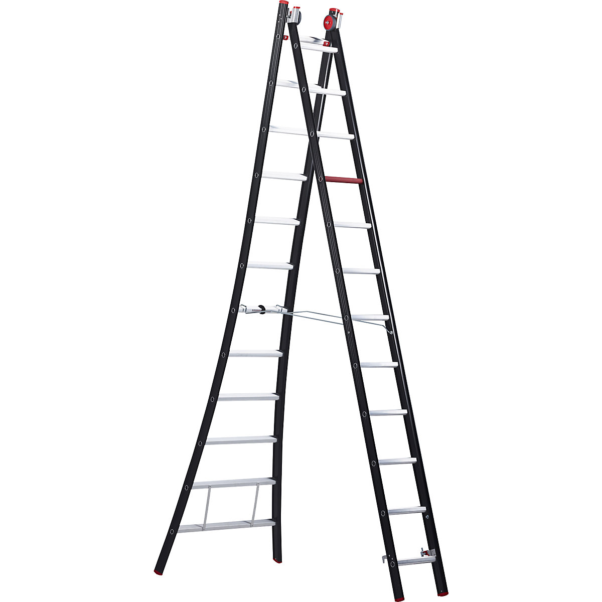 NEVADA multi purpose ladder – Altrex, 2-part, black, 2 x 12 rungs-9