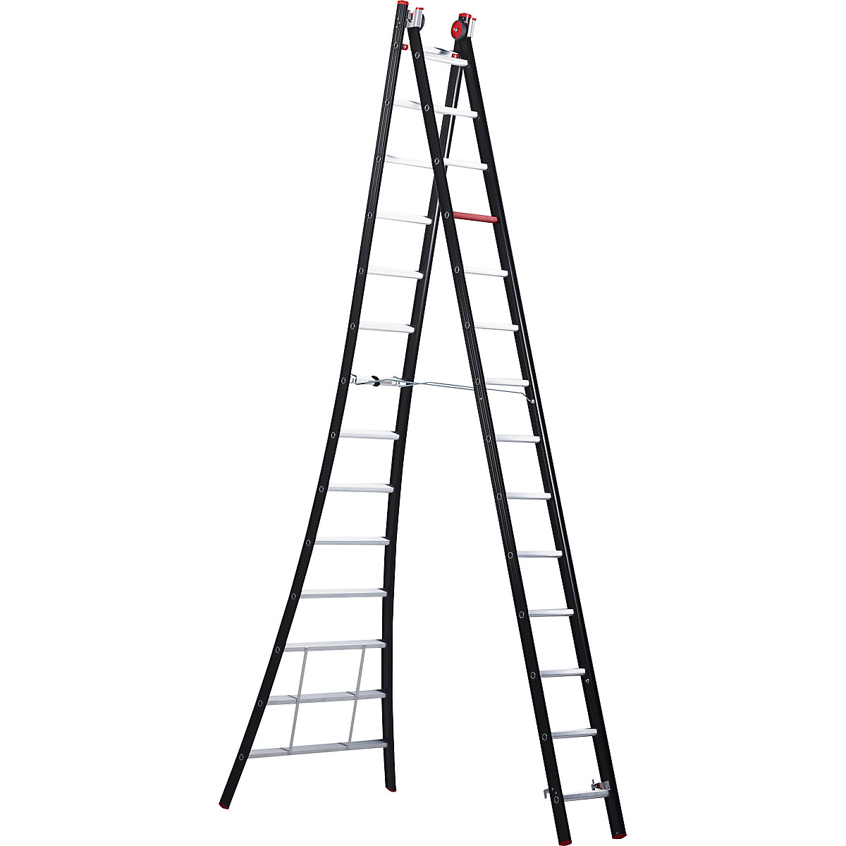 NEVADA multi purpose ladder – Altrex, 2-part, black, 2 x 14 rungs-7