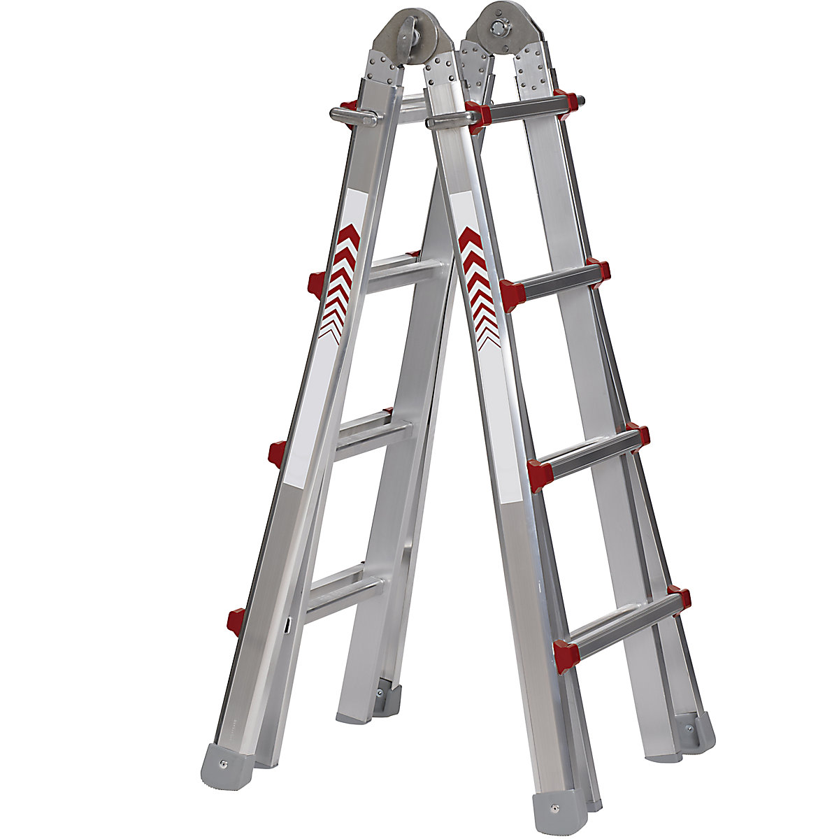 Telescopic folding ladder, stepladder, lean-to ladder and stair ladder in one, 4 x 4 rungs-15