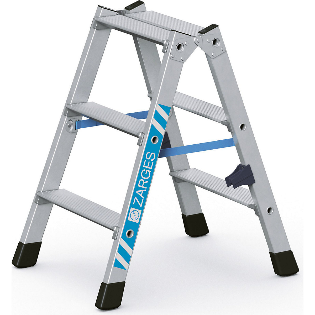 Aluminium step ladder, double sided access - ZARGES
