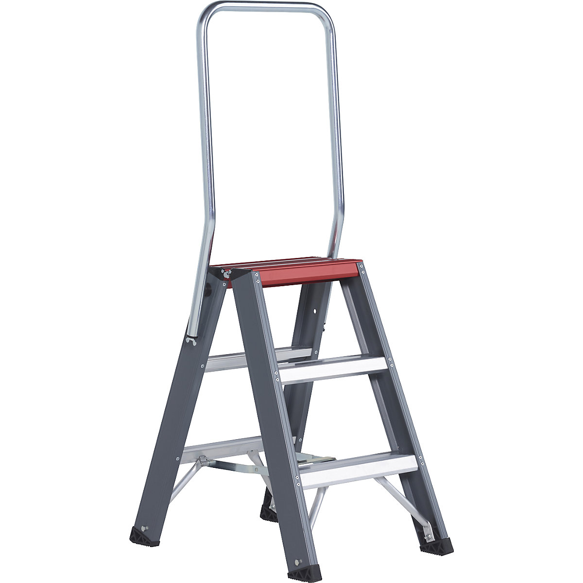 Aluminium step ladder – Altrex, double sided access, 2 x 3 steps, working height 2700 mm-7