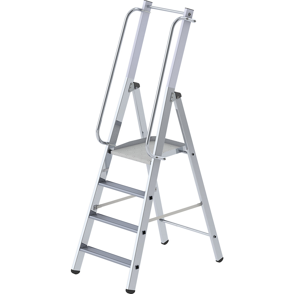 MUNK – Aluminium step ladder, single sided access, 4 steps