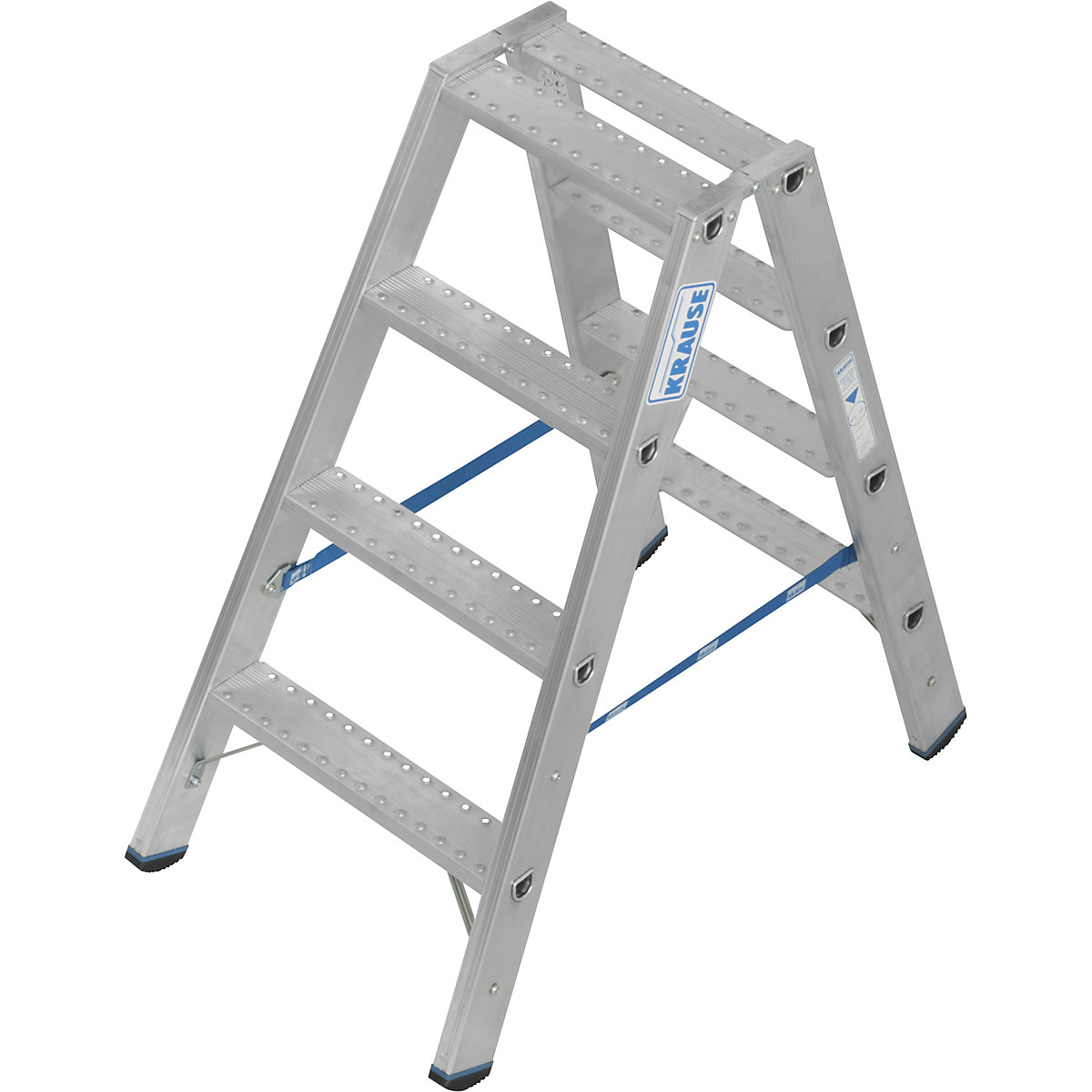 Aluminium stepladder, with R13 anti-slip properties – KRAUSE, double sided access, 2x4 steps-6