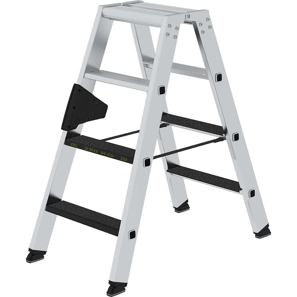 CLIP-STEP step ladder – MUNK, double sided access, slip resistant R13, heavy duty, 2 x 4 steps-11