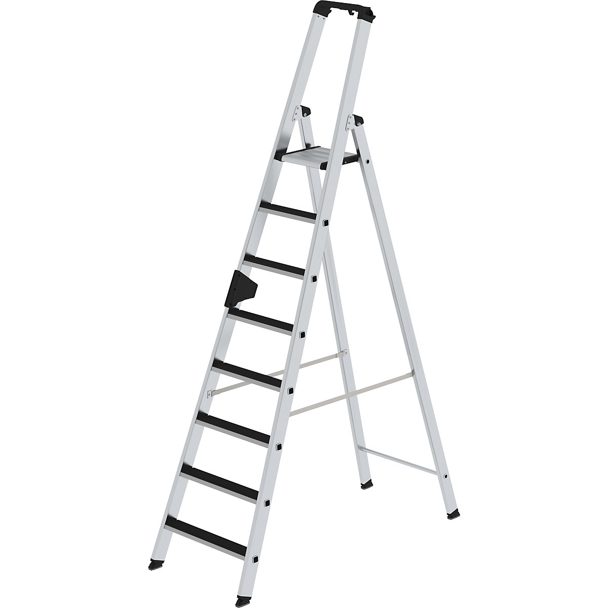 CLIP-STEP step ladder – MUNK, single sided, ribbed, 8 steps-9