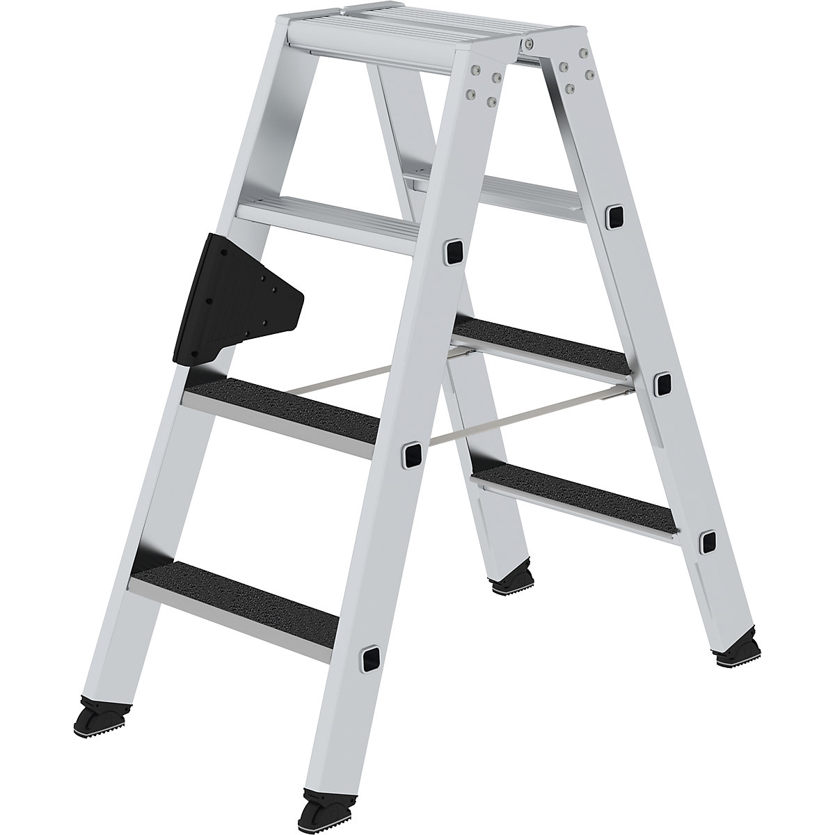 CLIP-STEP step ladder – MUNK, double sided access, slip resistant R13, 2 x 4 steps-13