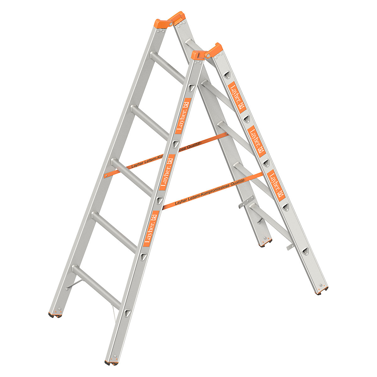 Double sided rung ladder – Layher, double sided access, 2 x 5 rungs-8