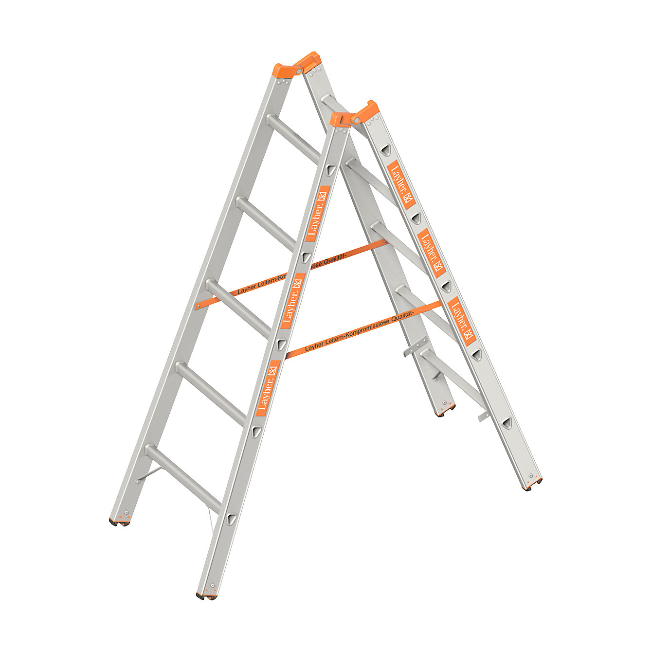 Layher Double sided rung ladder double sided access KAISER+KRAFT