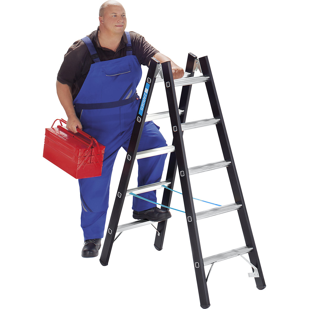 Heavy duty step ladder – ZARGES (Product illustration 4)-3