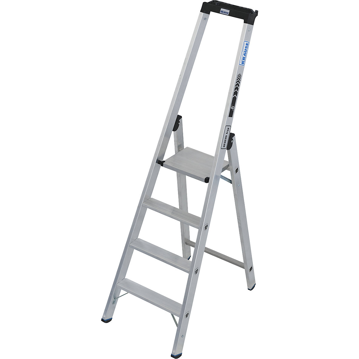 Heavy duty step ladder – KRAUSE, single sided access, up to 225 kg, 4 steps incl. platform-2