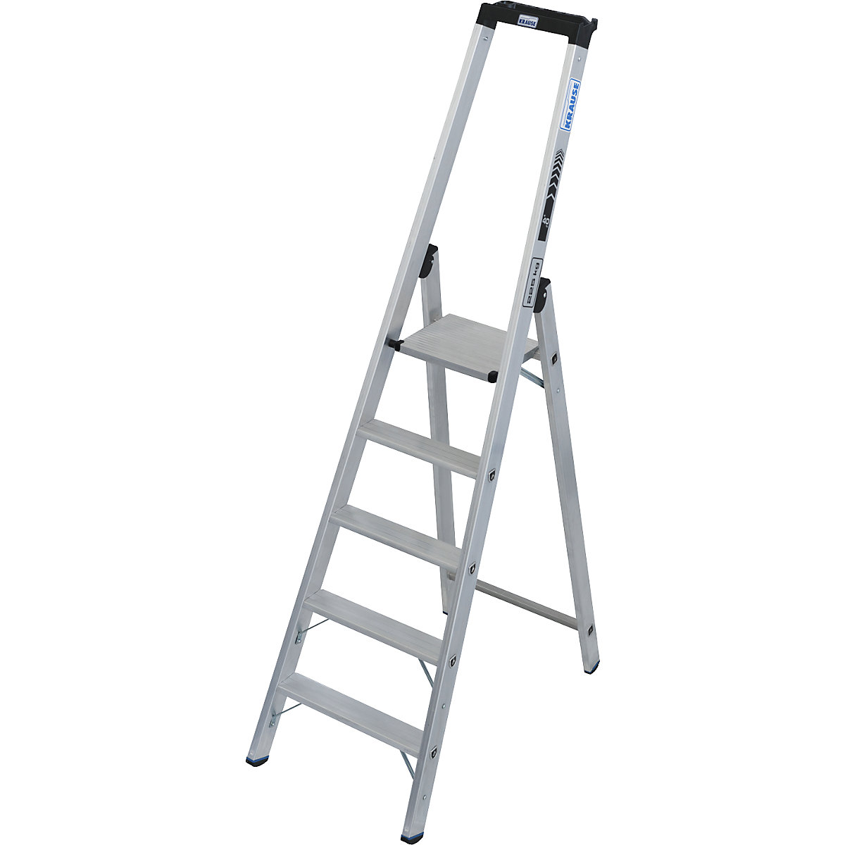 Heavy duty step ladder – KRAUSE, single sided access, up to 225 kg, 5 steps incl. platform-1