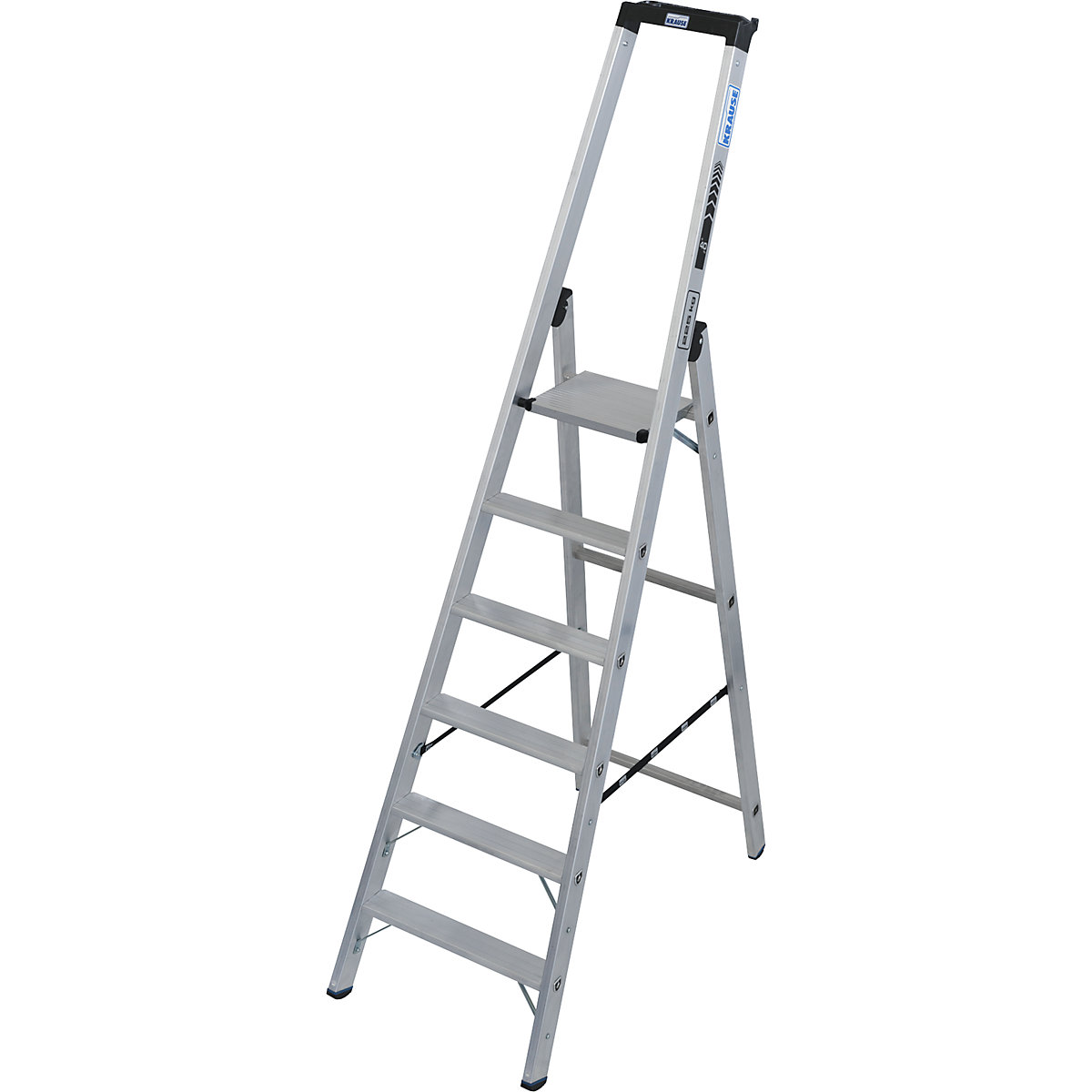 Heavy duty step ladder – KRAUSE, single sided access, up to 225 kg, 6 steps incl. platform-4