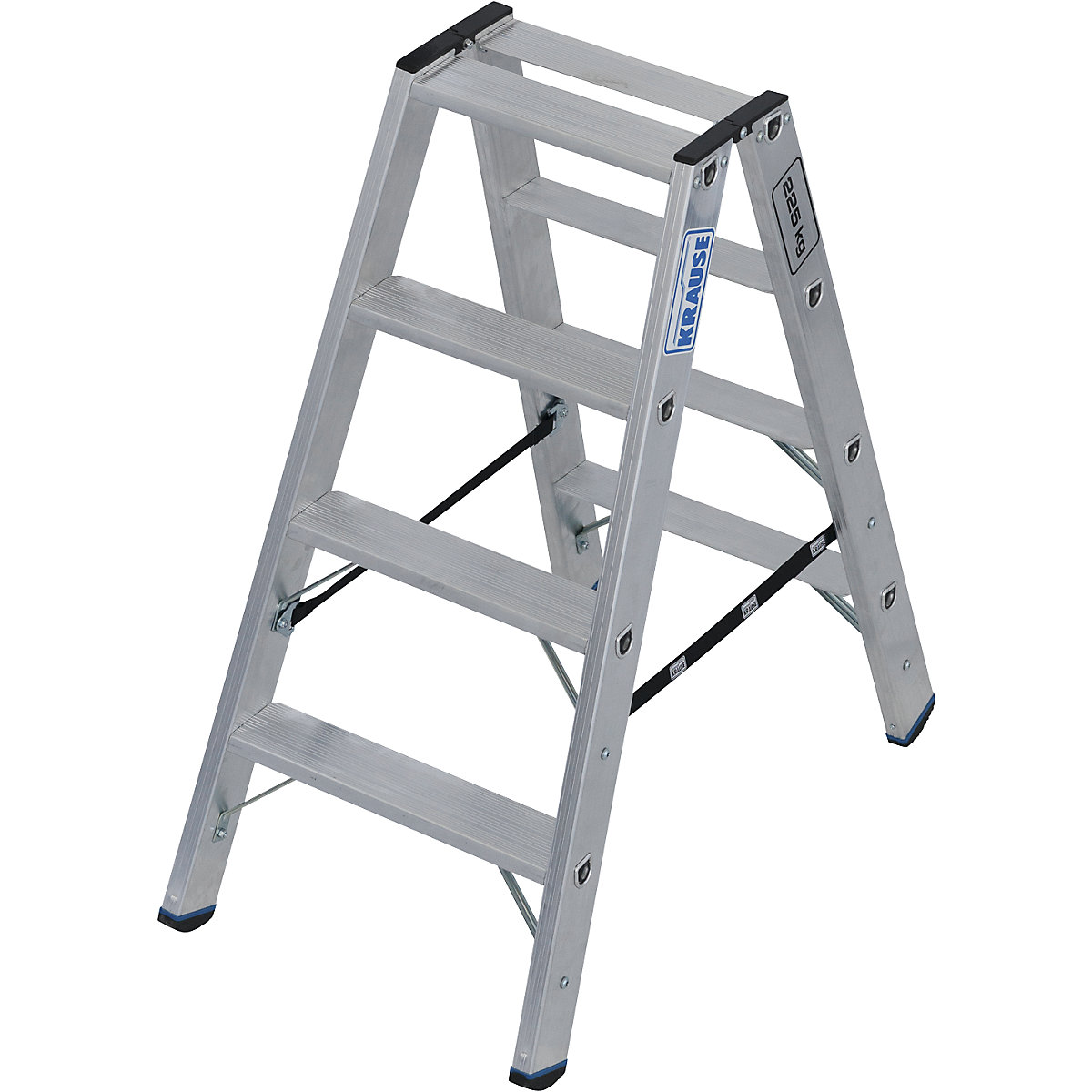 Heavy duty step ladder – KRAUSE, double sided access, up to 225 kg, 2x4 steps-1