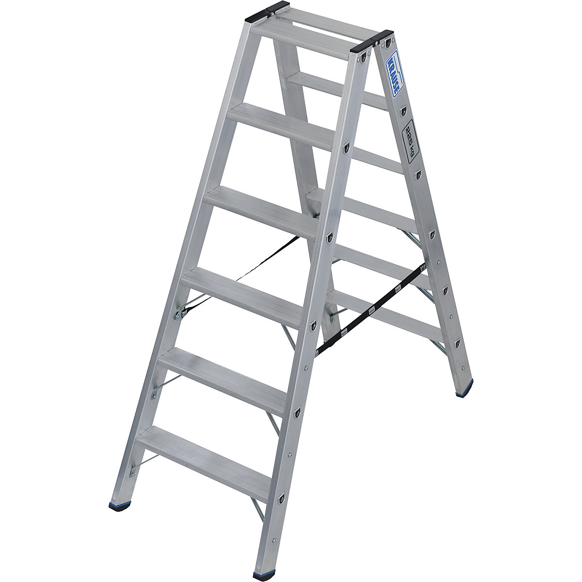 Heavy duty step ladder – KRAUSE, double sided access, up to 225 kg, 2x6 steps-1