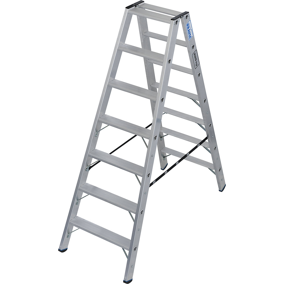 Heavy duty step ladder – KRAUSE, double sided access, up to 225 kg, 2x7 steps-4