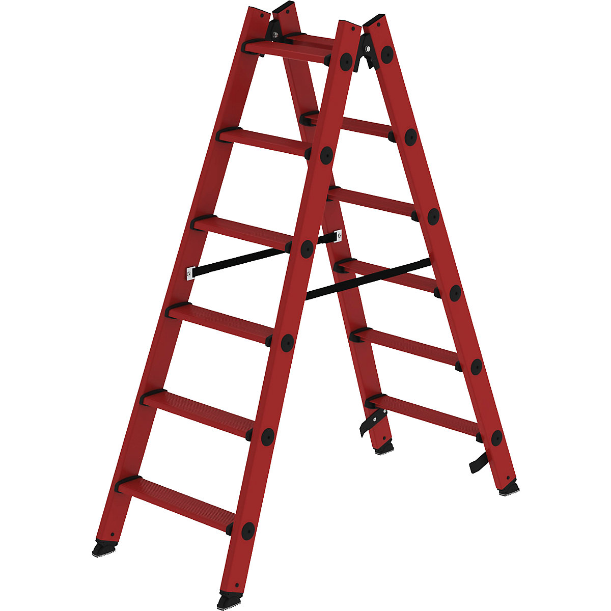 Plastic ladder – MUNK, with GRP steps, 2 x 6 steps-1