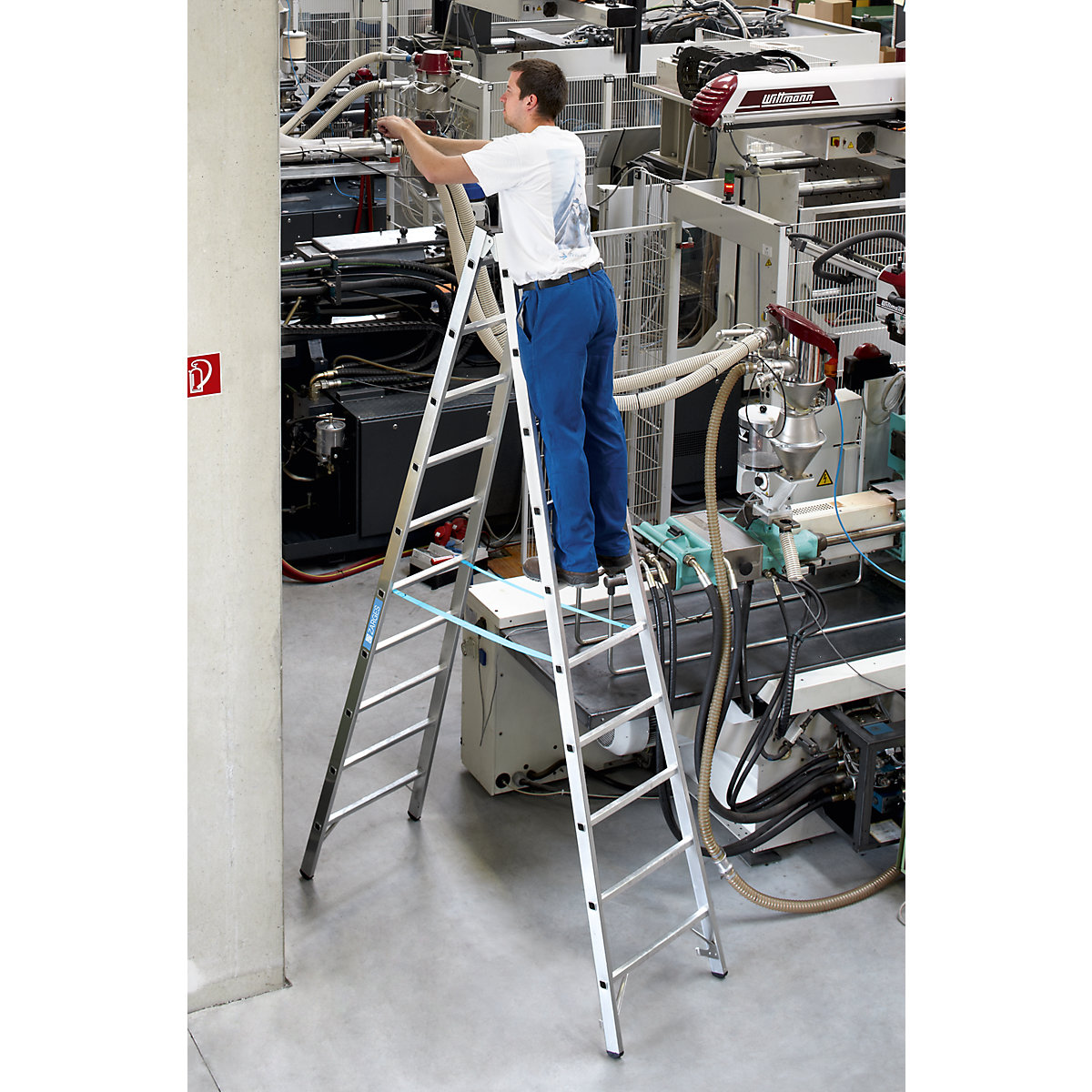 Professional rung ladder – ZARGES (Product illustration 12)-11