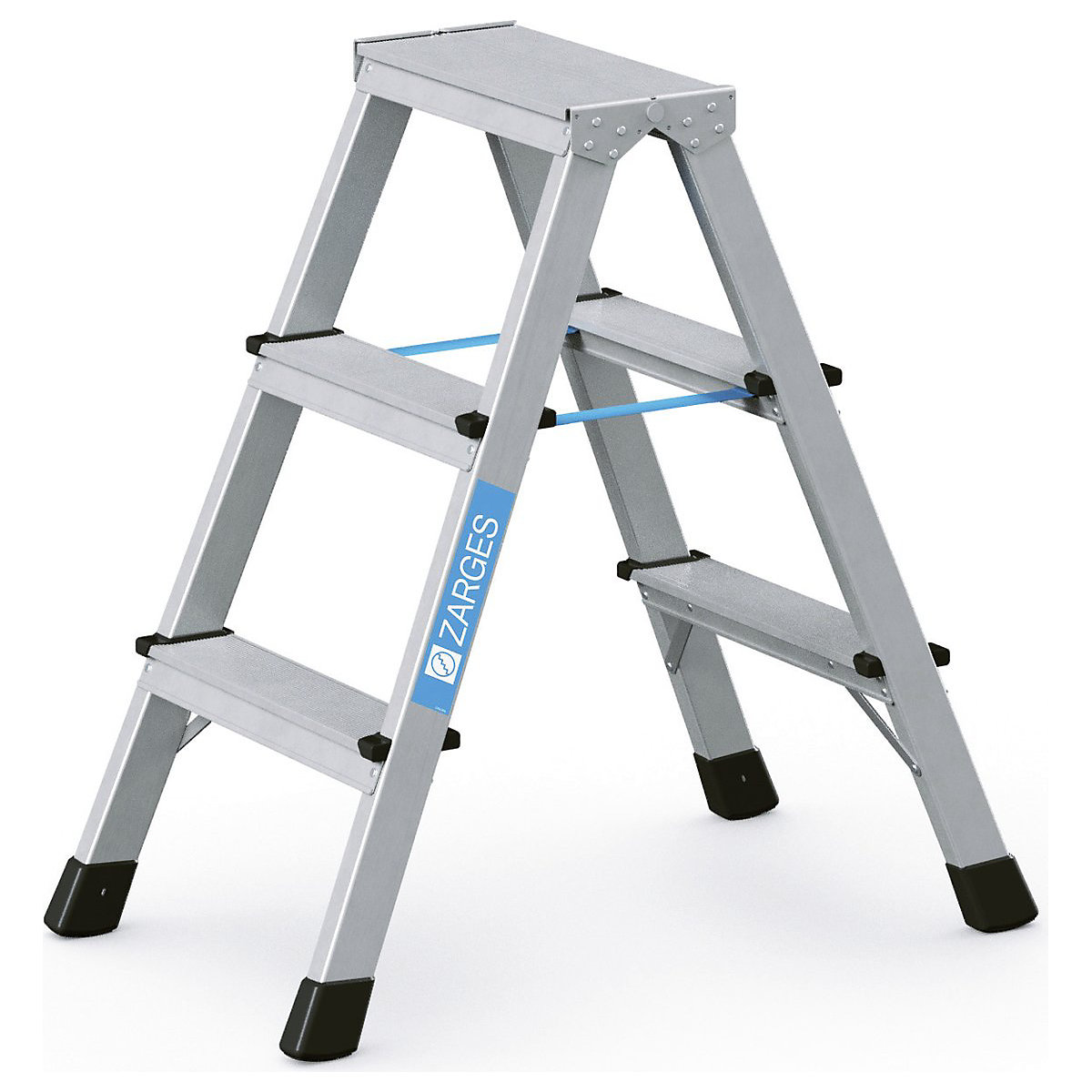 Professional step ladder, anodised - ZARGES