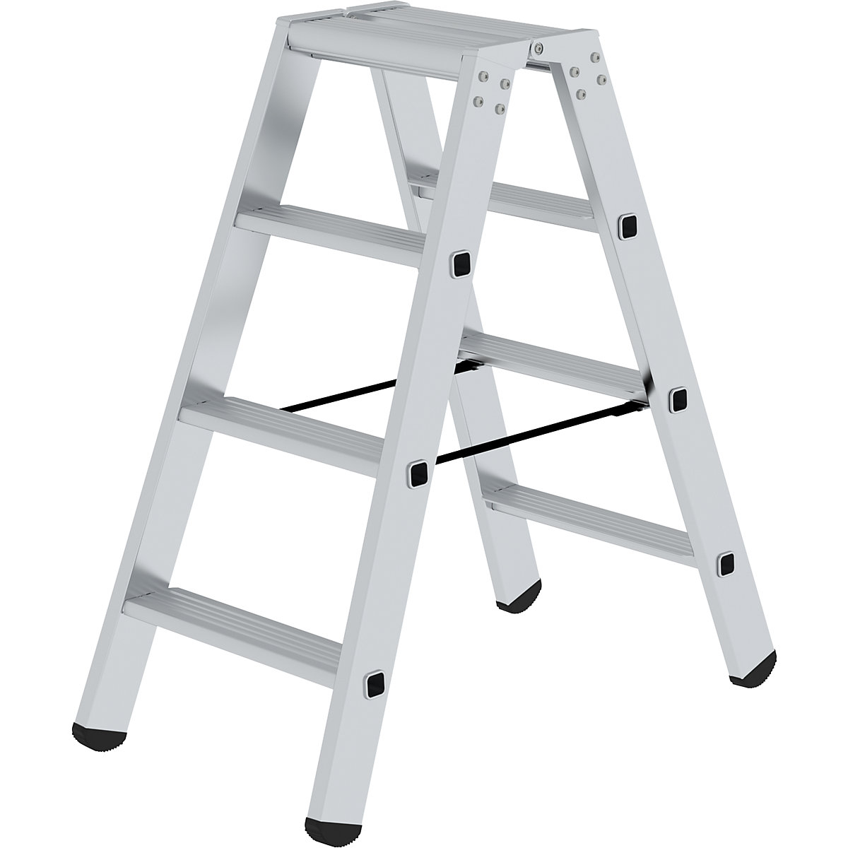 EUROKRAFTpro – Step ladder, double sided, standard model, 2 x 4 steps
