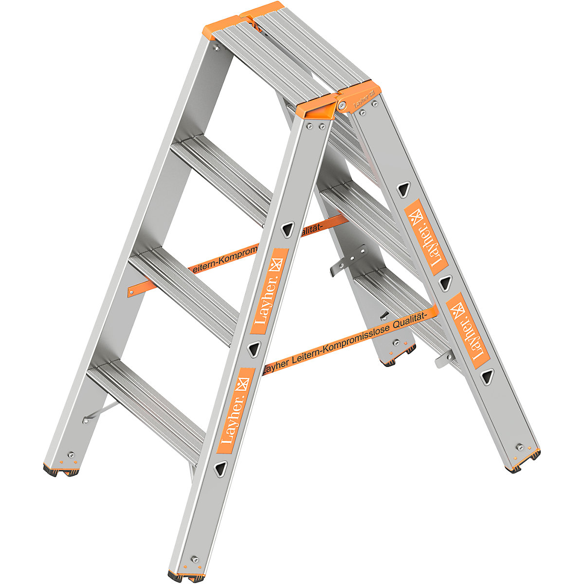 Step ladder – Layher, double sided access, 2 x 4 steps-7