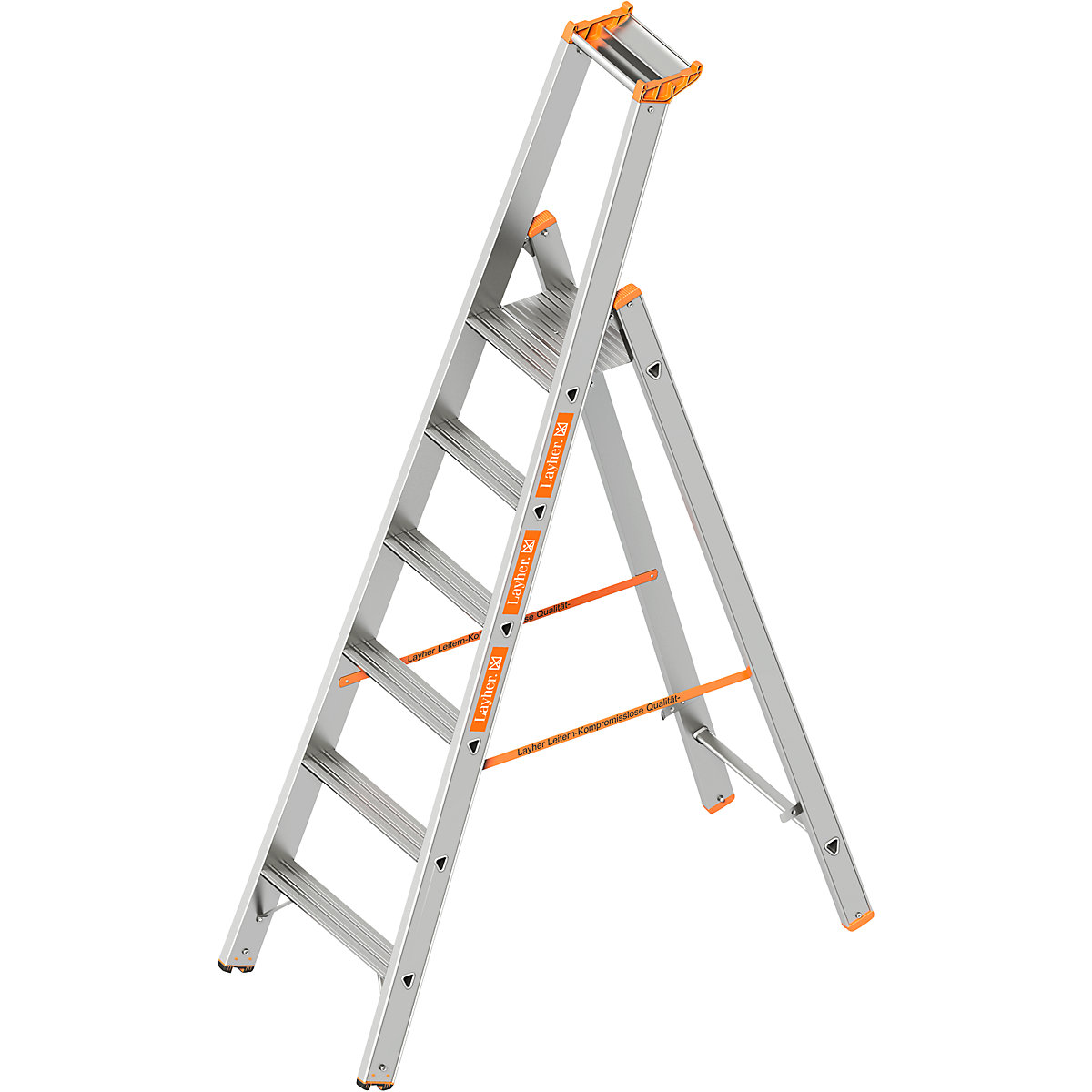 Step ladder – Layher, single sided access, 6 steps incl. platform-4