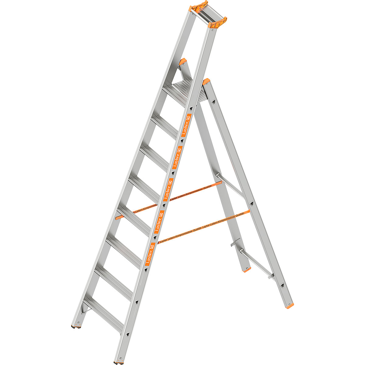 Step ladder – Layher, single sided access, 8 steps incl. platform-5