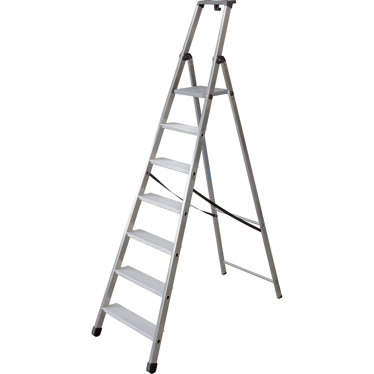 Step ladder, single sided access with extra deep steps, 7 steps incl. platform-3