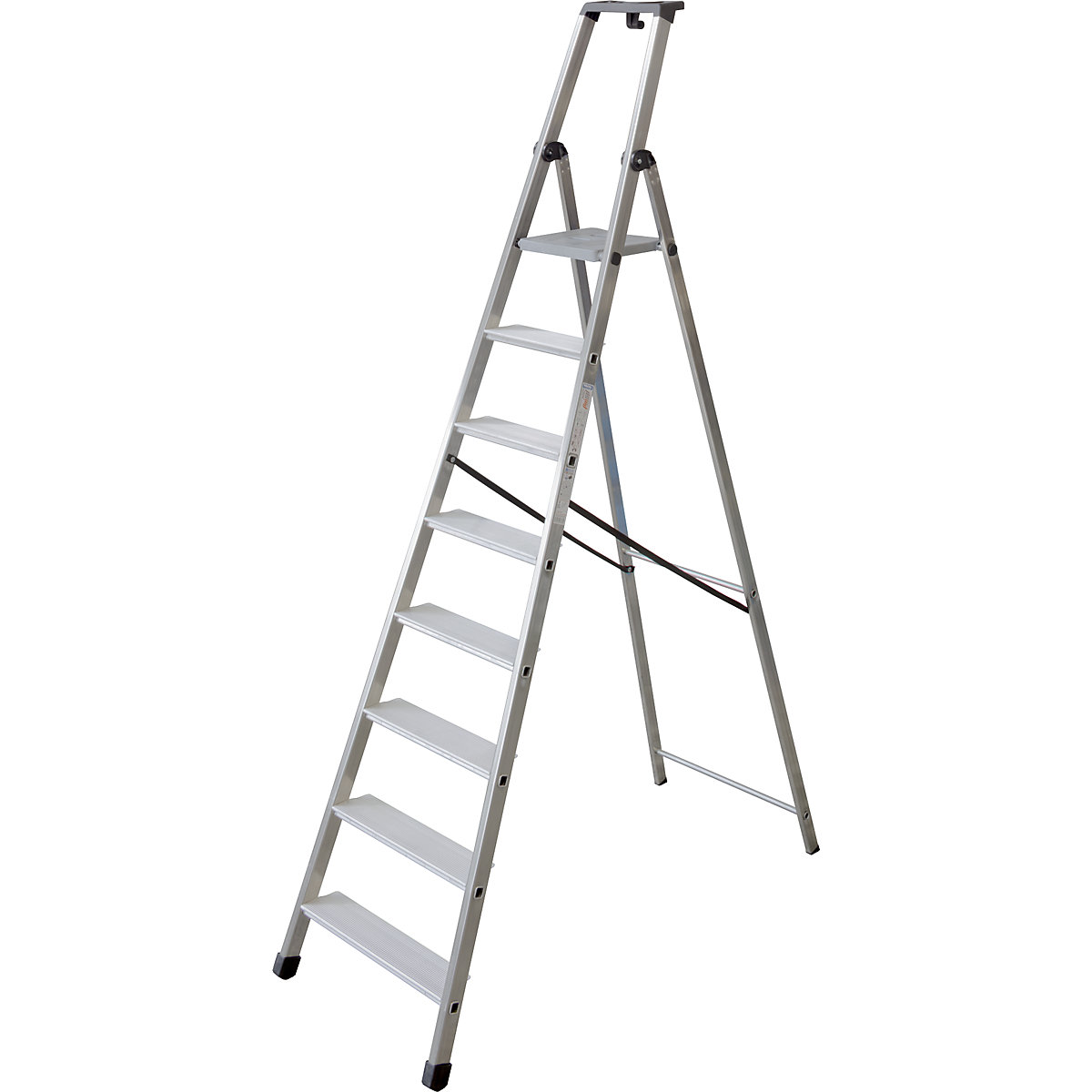 Step ladder, single sided access with extra deep steps, 8 steps incl. platform-5