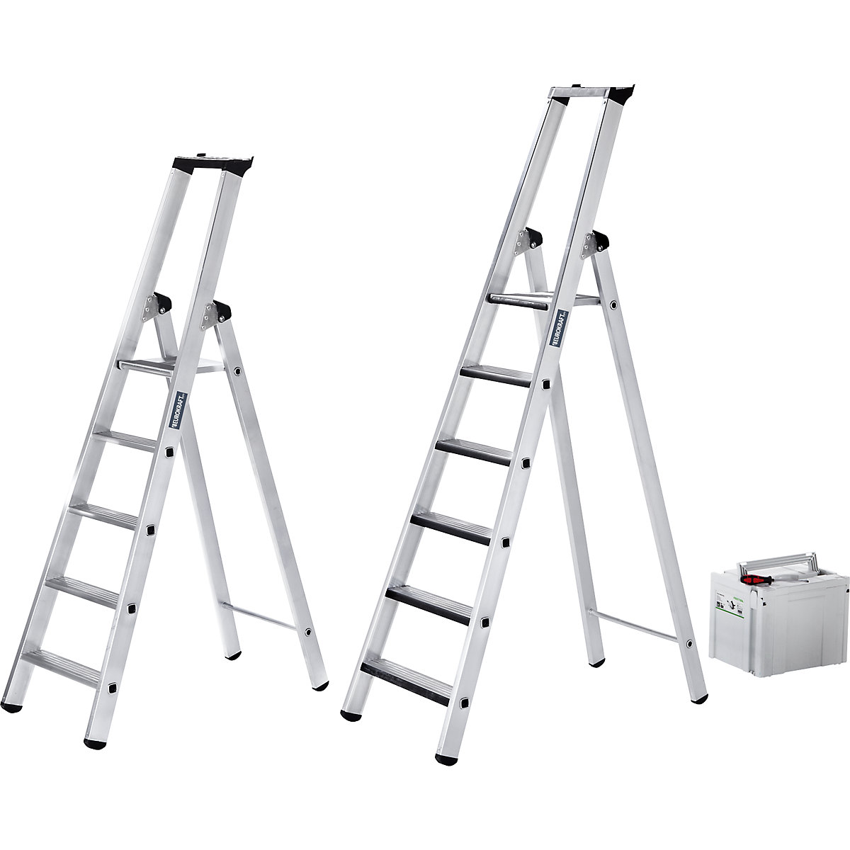 Step ladder, single sided – eurokraft pro (Product illustration 12)-11